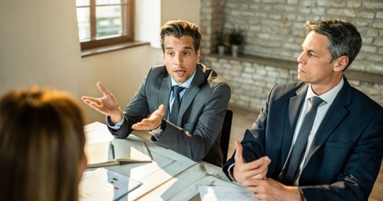 business people discussing